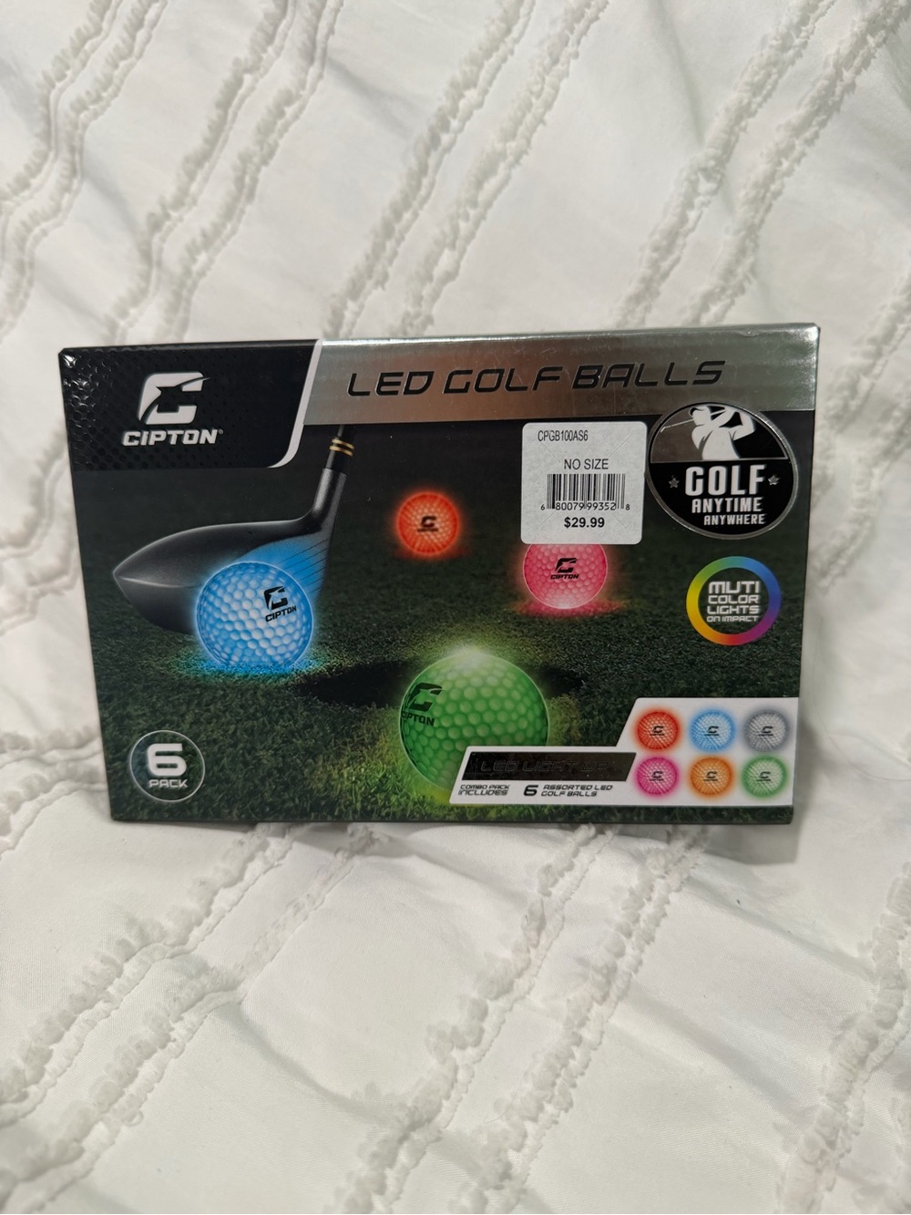 LED Golf Balls Pack - Multicolor Light-Up Golf Balls (6 Pack)